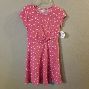 Sunset Butterfly Girls Pink Floral Short Sleeve Dress Size Medium 10-12